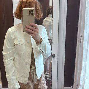 Gap white denim jacket
